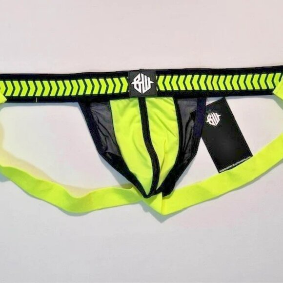 BREEDWELL Size X-Large Daycralwer Athletic Supporter -Neon Yellow/Black/White - Picture 3 of 13